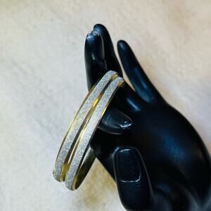 Set of 2 Pave Sparkle Bangle Bracelets